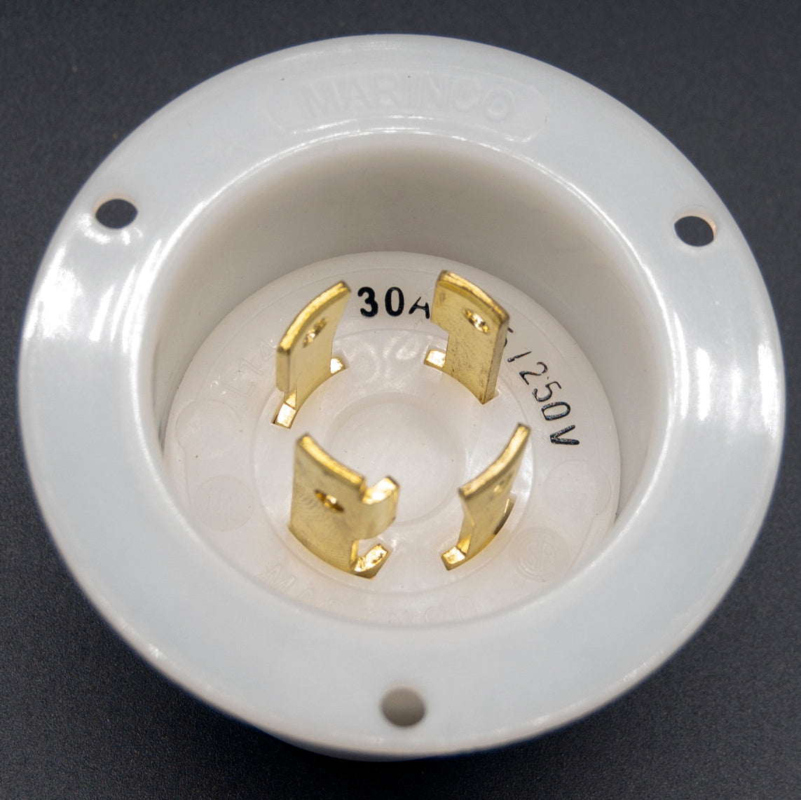 NEMA L14-30 (125/250VAC, 30A) twist lock electrical male receptacle