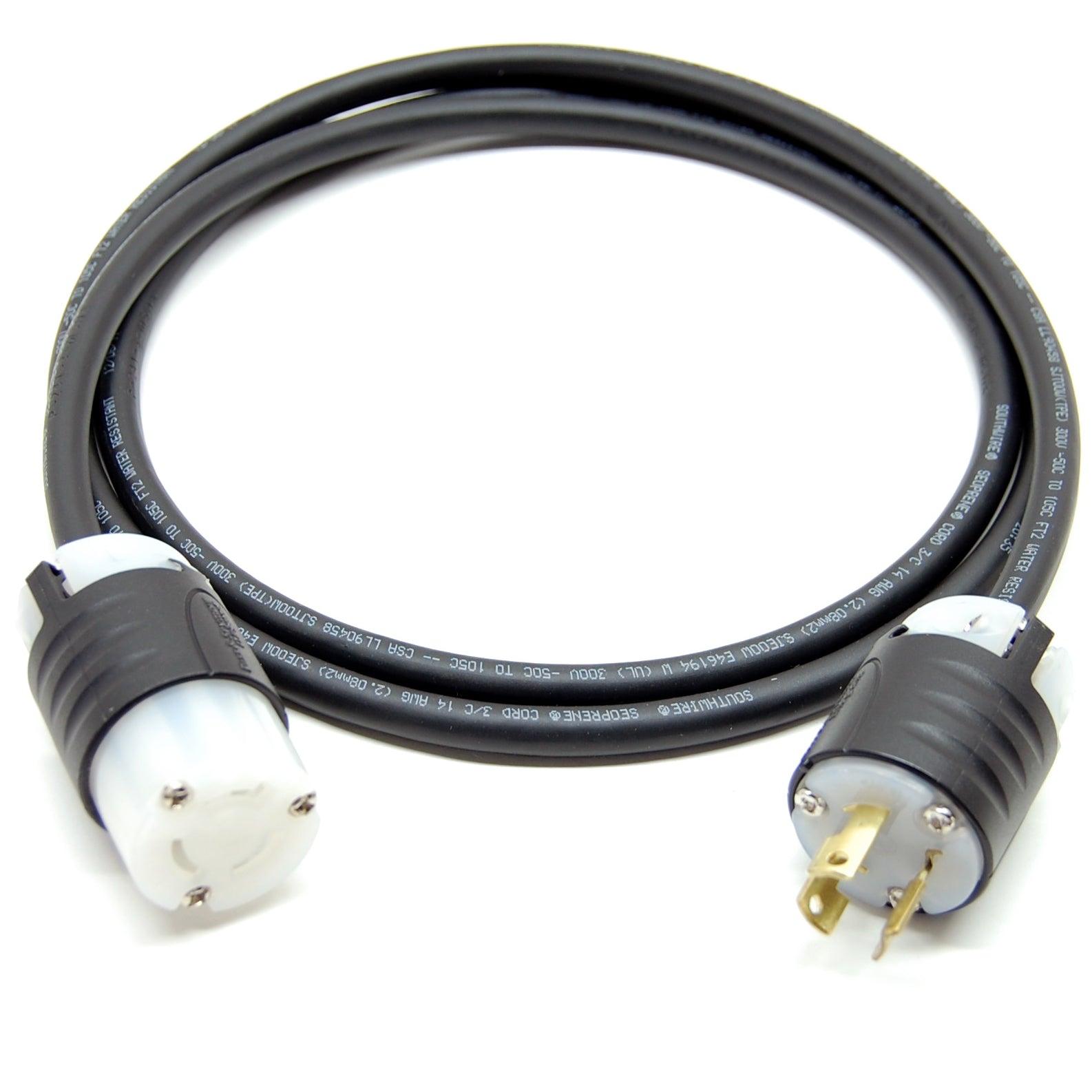 Extension cord for 240V pump with twist lock plug (L6-15R to L6-15P)