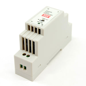 Adjustable DC power supply, 85-264V AC input, 4.75-5.5V DC output, DIN rail mount