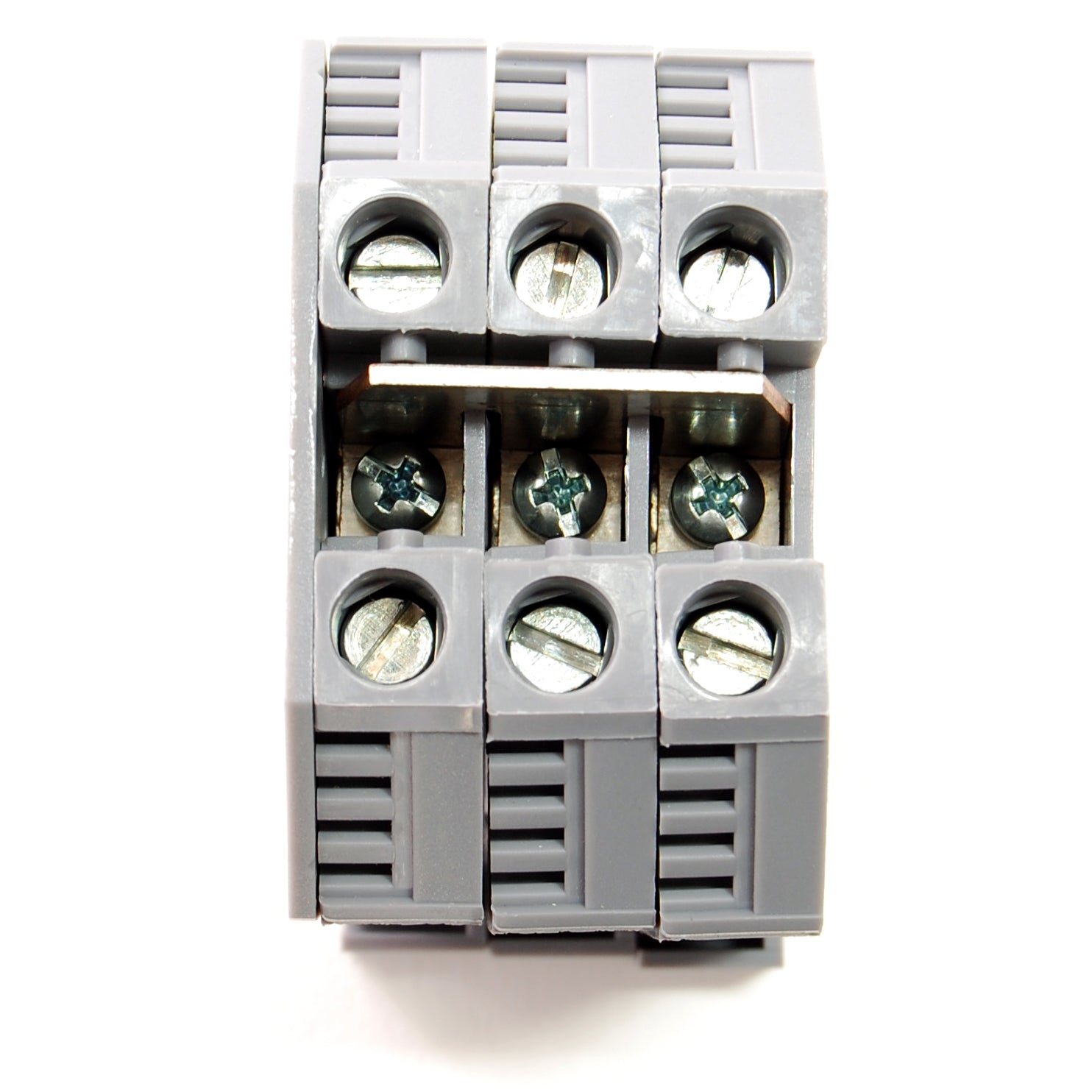65A triple terminal block, DIN rail mount