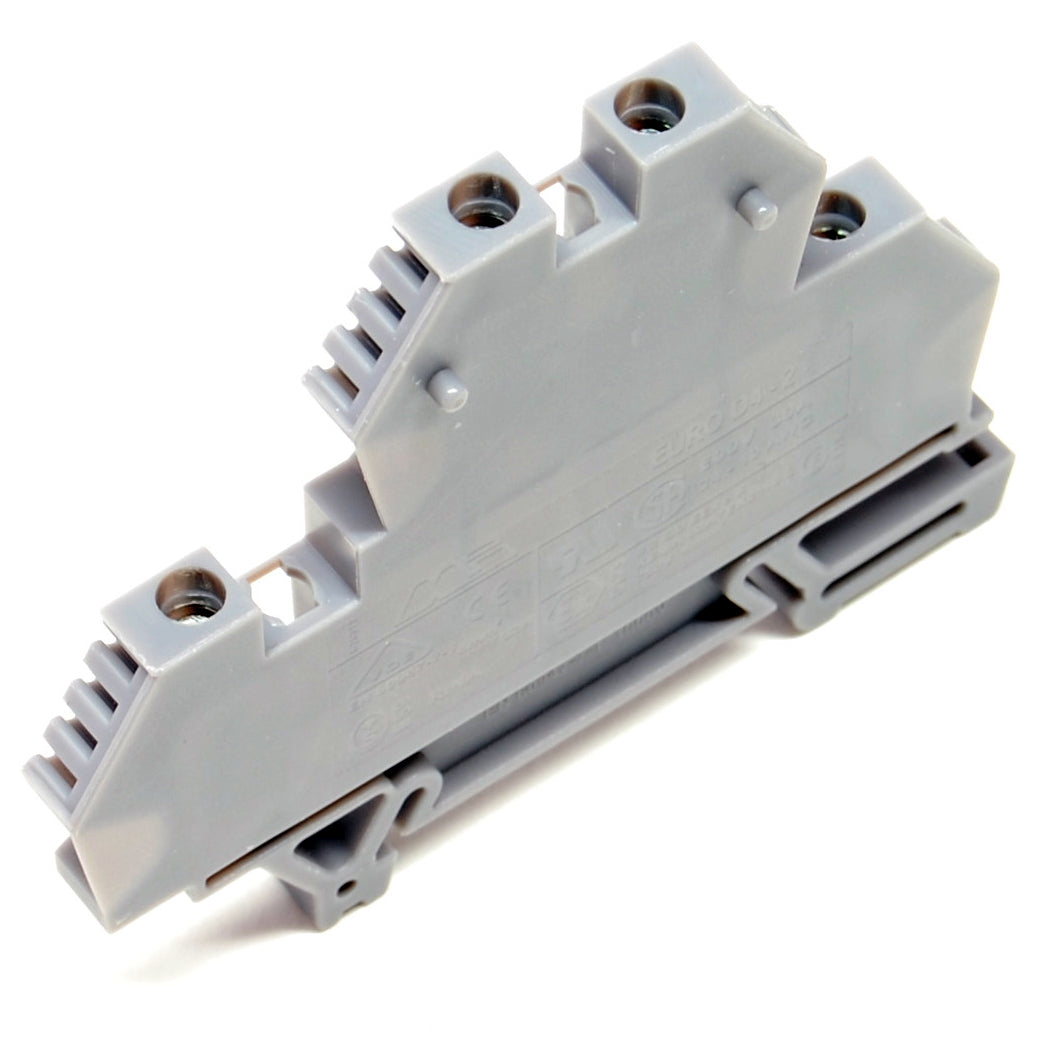 30A terminal block, 2 level, feed through, DIN rail mount