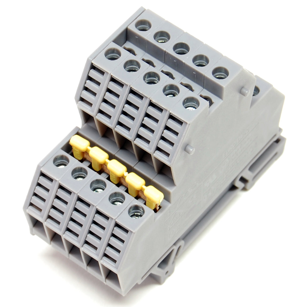 30A terminal block, 2 level, feed through, DIN rail mount
