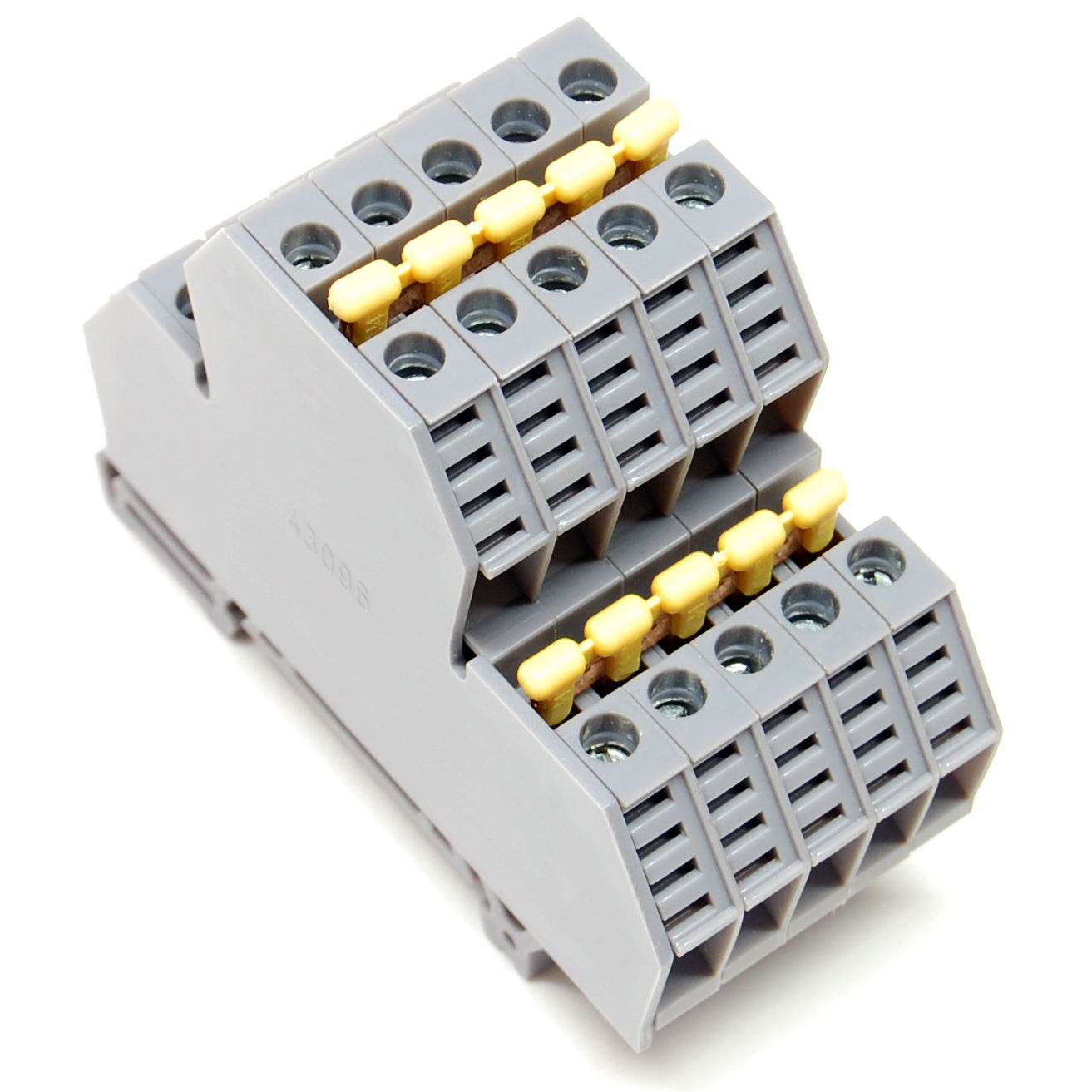 30A terminal block, 2 level, DIN rail mount