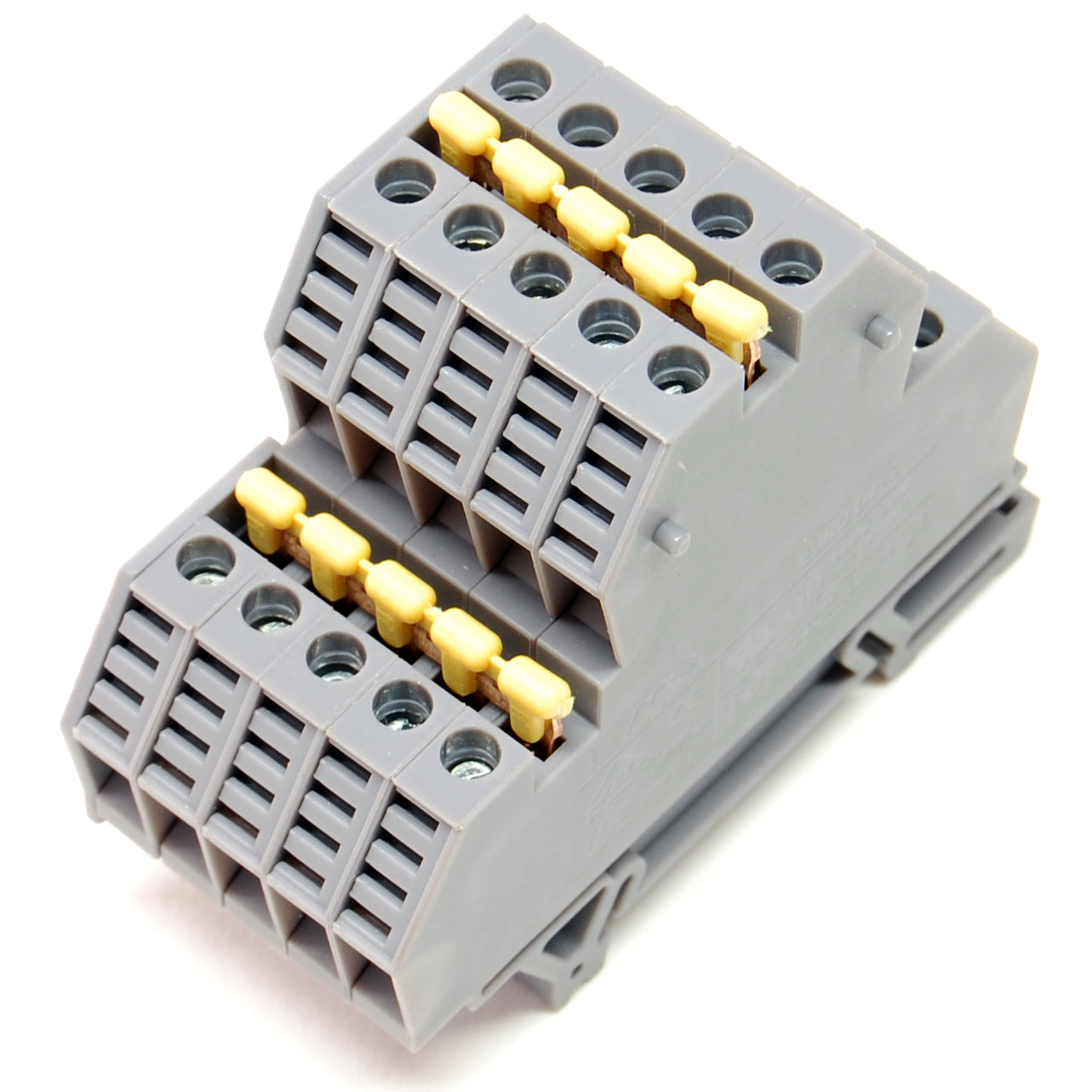 30A terminal block, 2 level, DIN rail mount