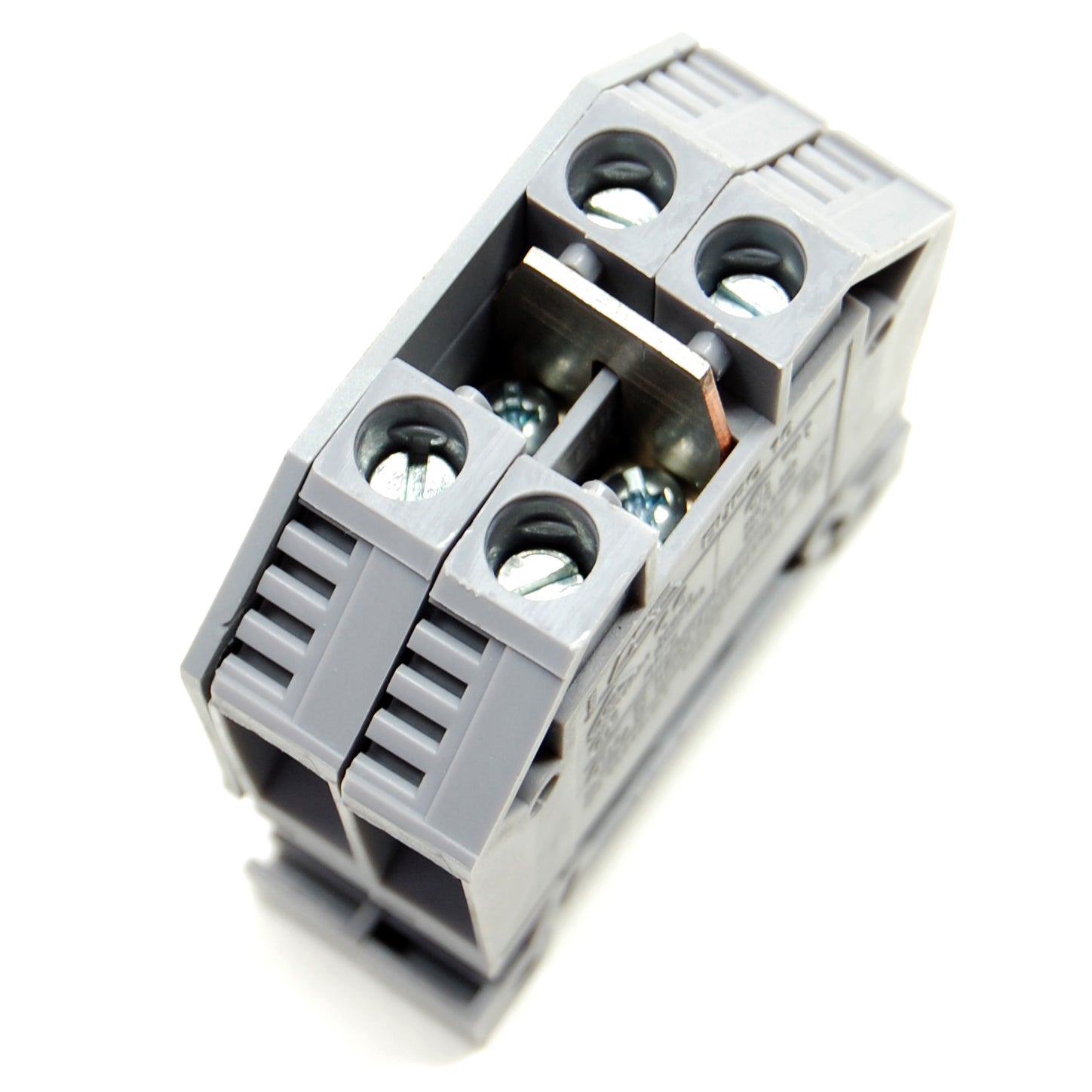 65A dual terminal block, DIN rail mount