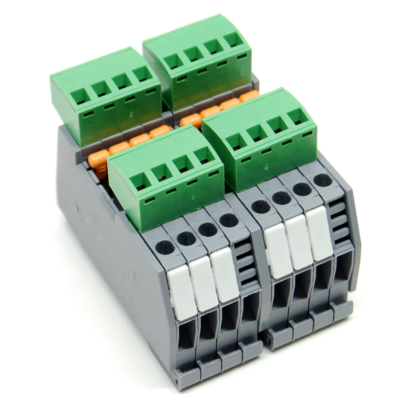 12A terminal block bus, DIN rail mount