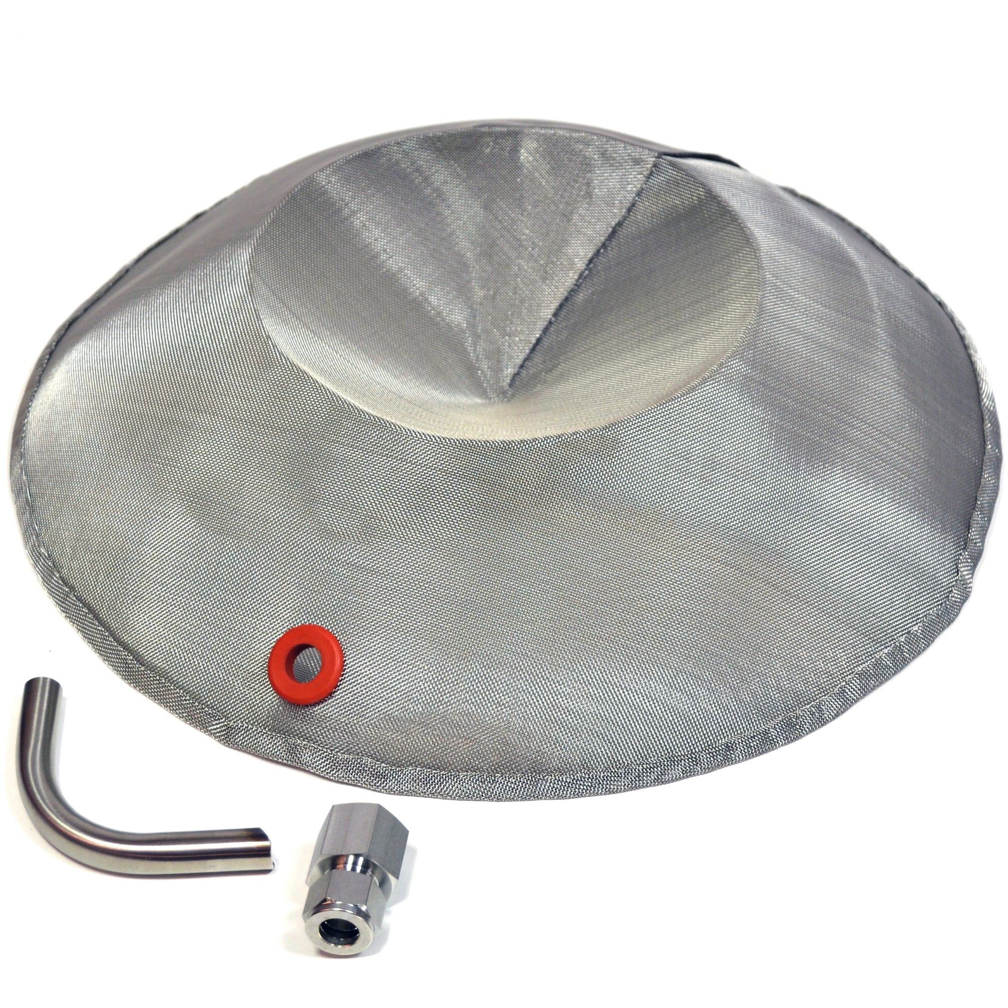 Hop Stopper 2.0 XL with 1/2" OD custom dip tube and 1/2" NPT connector (for misc kettles larger than 30 gallons)