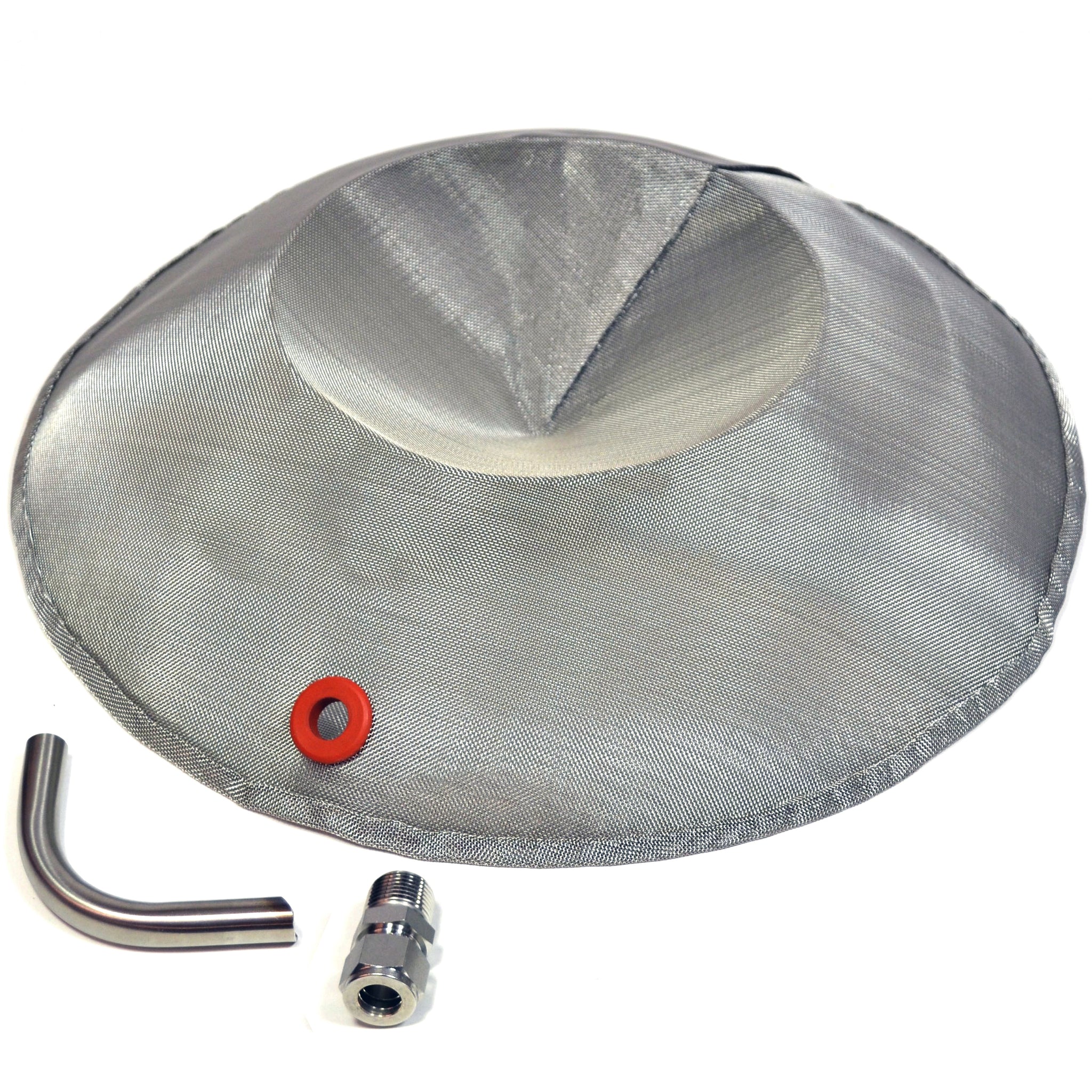 Hop Stopper 2.0 XL with 1/2" OD custom dip tube and 1/2" NPT connector (for misc kettles larger than 30 gallons)