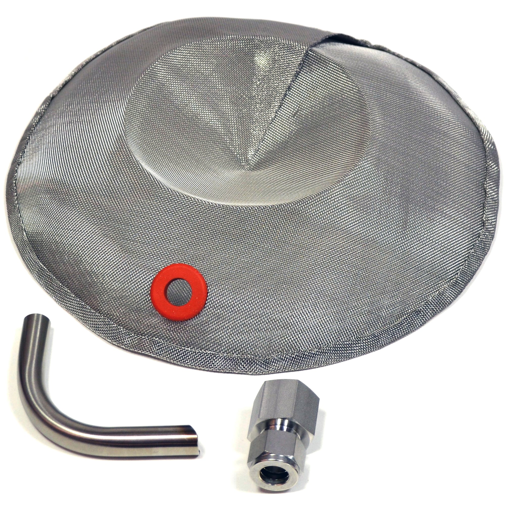 Hop Stopper 2.0 with 1/2" OD custom dip tube and 1/2" NPT connector (for misc kettles up to 30 gallons)