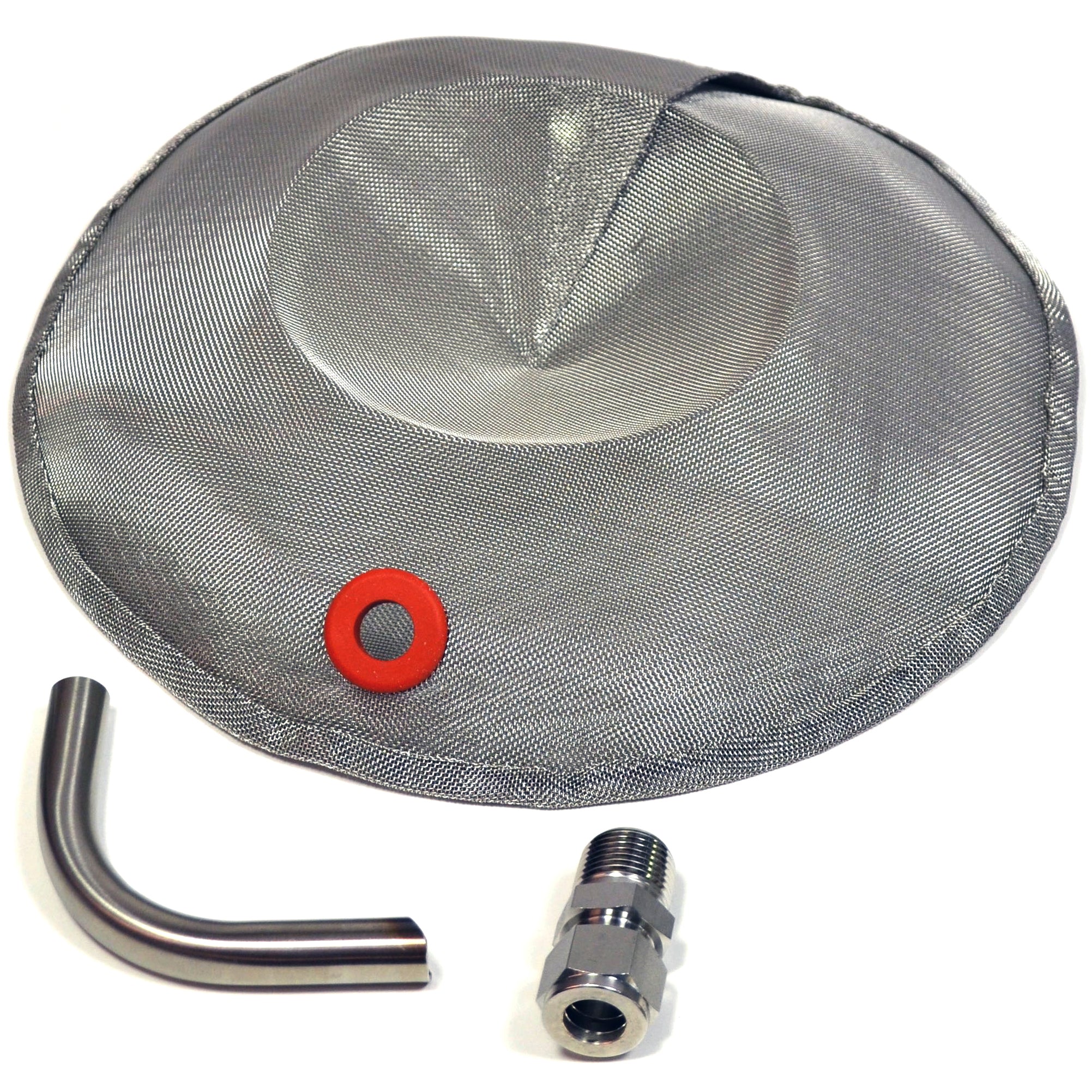 Hop Stopper 2.0 with 1/2" OD custom dip tube and 1/2" NPT connector (for misc kettles up to 30 gallons)
