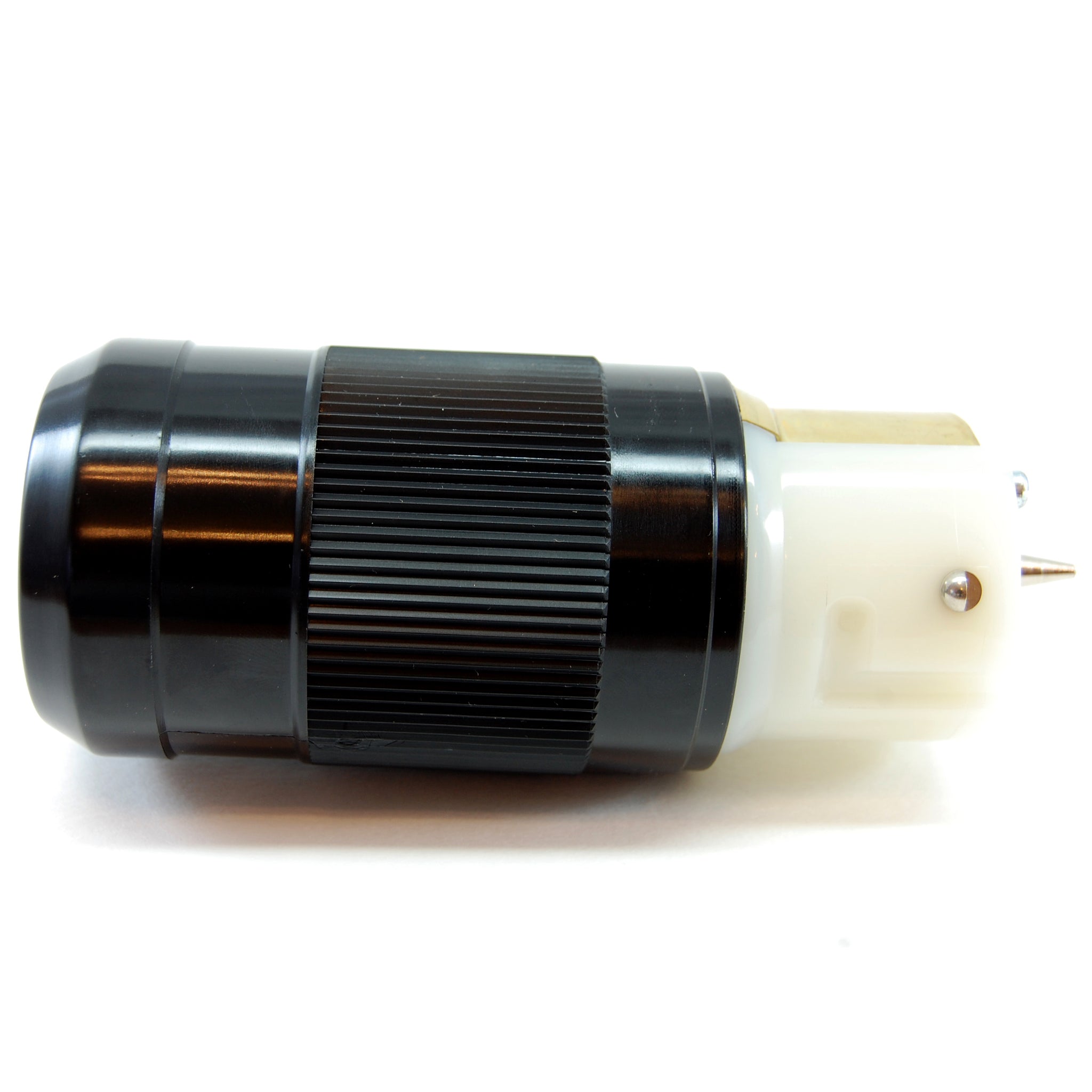 Locking grounded California-style female connector (125/250VAC, 50A)