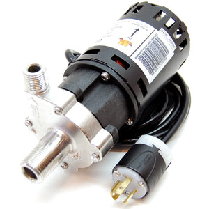 Chugger pump, stainless steel head, center inlet, 230V (CPSS-CI-2)