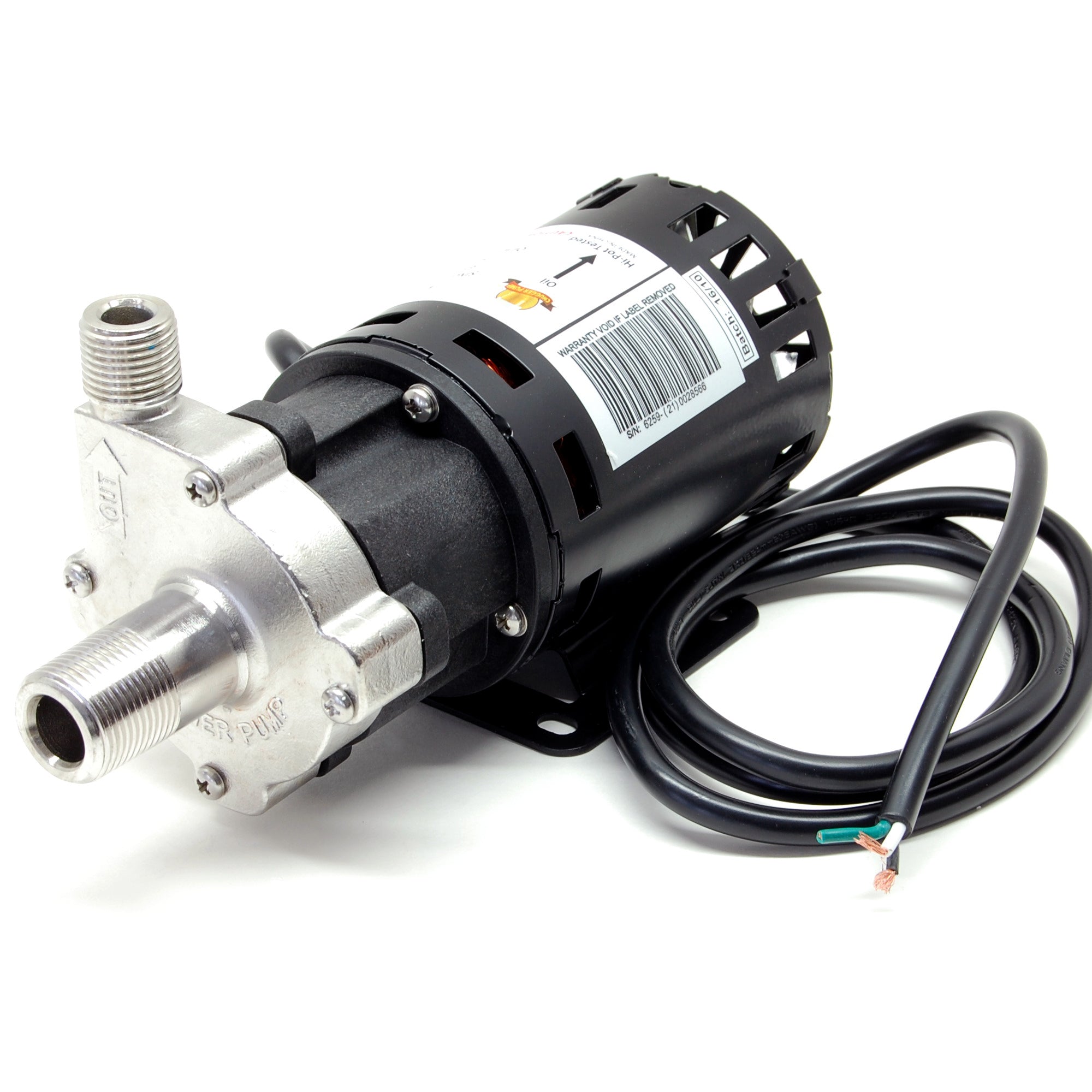 Chugger pump, stainless steel head, center inlet, 230V (CPSS-CI-2)