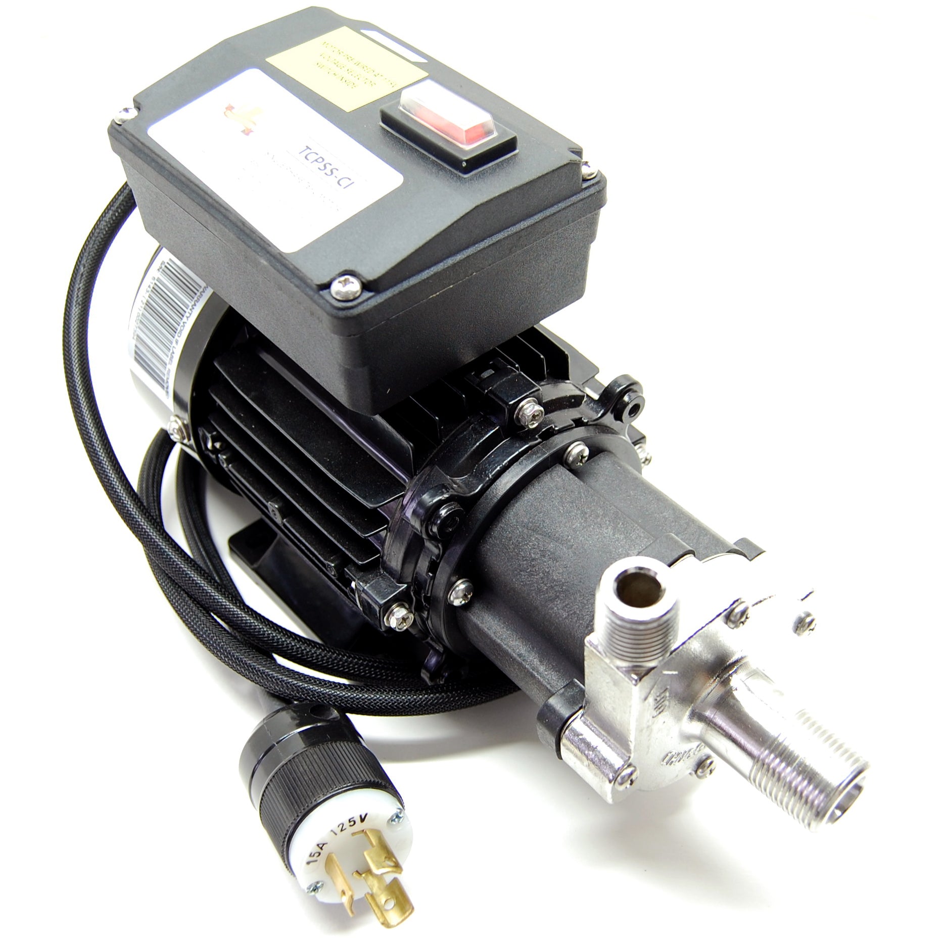 Chugger Mini Max TEFC pump, stainless steel head, center inlet, 115/230V (TCPSS-CI)