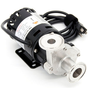 Chugger 1.5" Tri-Clamp X-Dry (run dry protection) pump, stainless steel head, center inlet, 115V (TRI-XCPSS-CI-1)