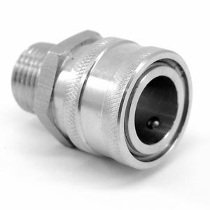 Stainless steel female quick disconnect x 1/2" NPT male