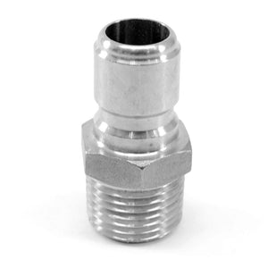 Stainless steel male quick disconnect x 1/2" NPT male