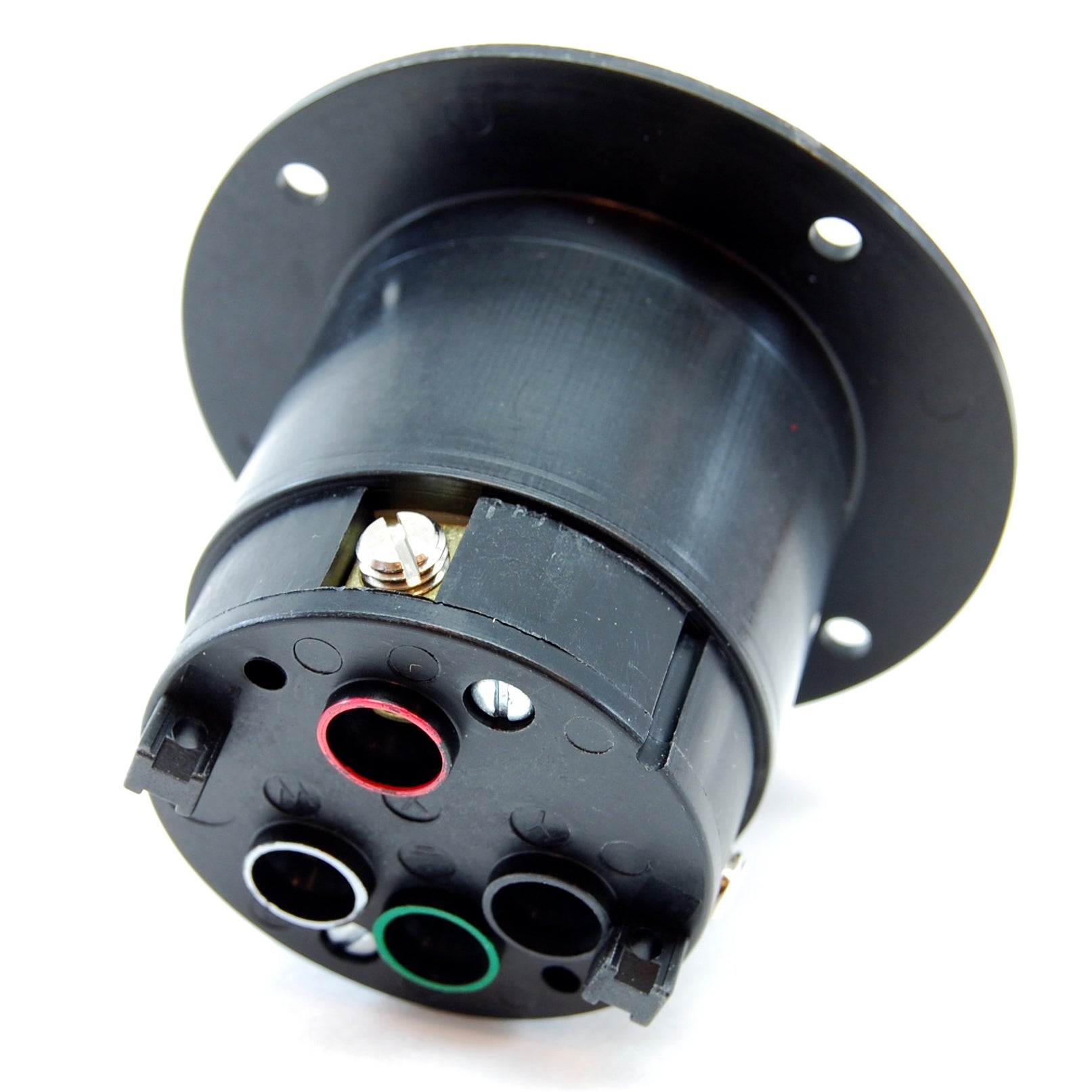 Locking grounded California-style male receptacle (125/250VAC, 50A)