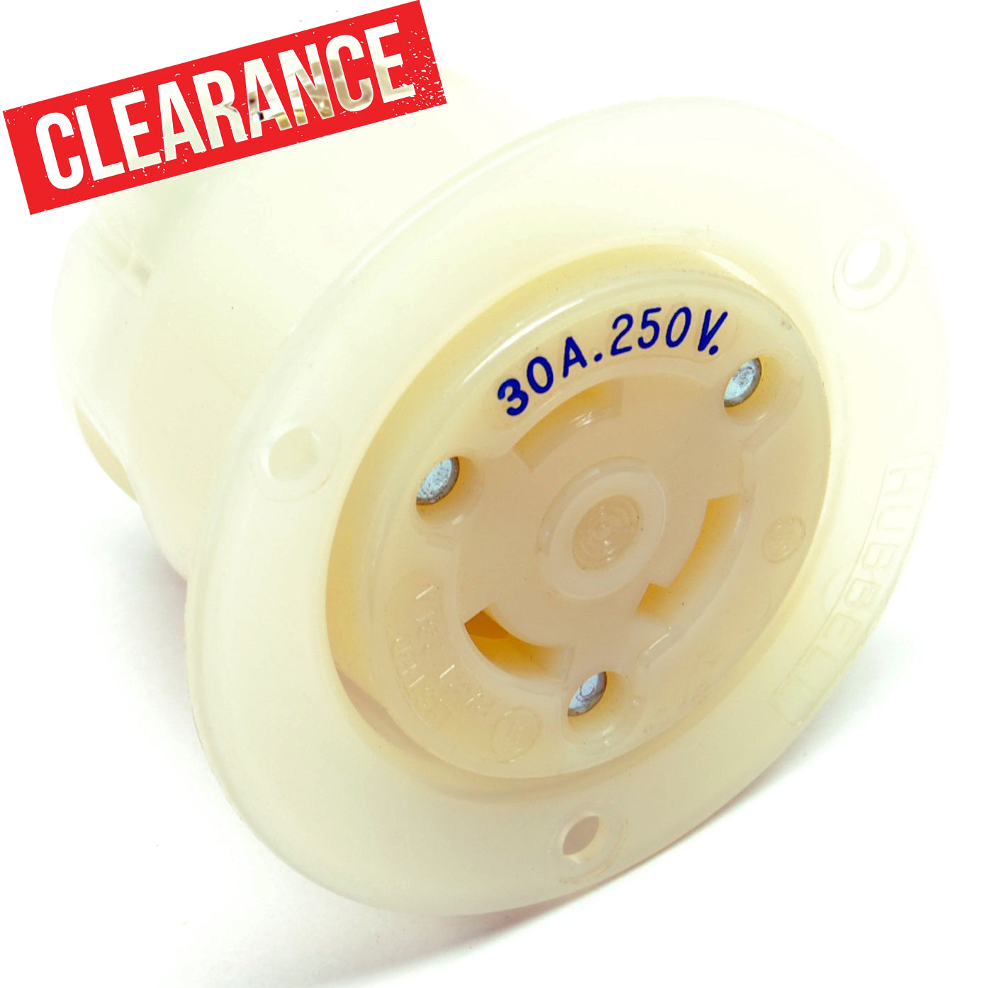 NEMA L6-30 (250VAC, 30A) twist lock electrical female receptacle (DOES NOT FIT PRE-CUT ENCLOSURES)