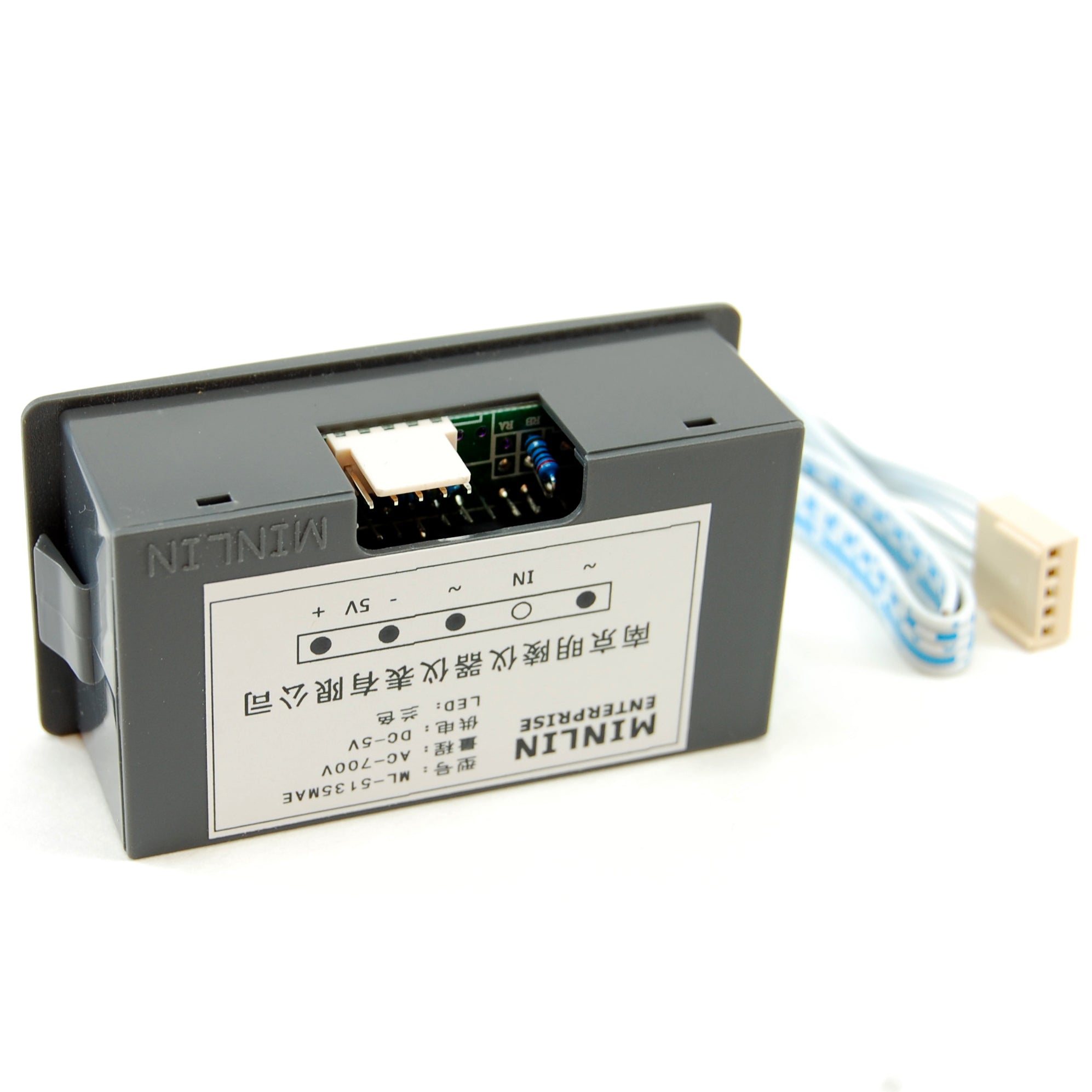 3 digit blue LED digital panel volt meter, 700V AC, 5V DC supply