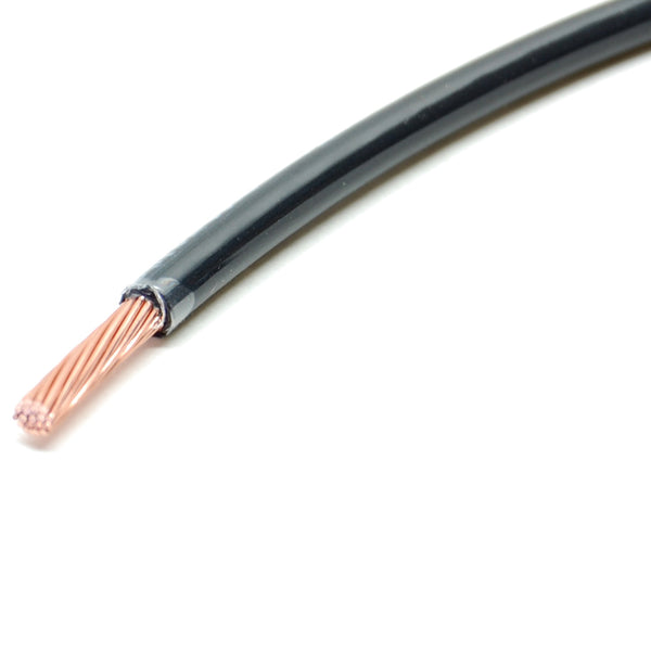 Black 10 gauge type T90/THWN/THHN wire, stranded (Sold by
