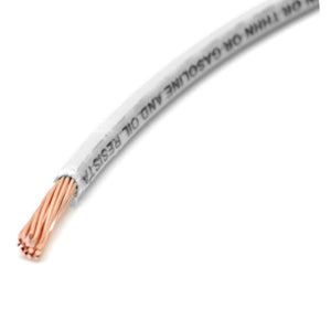 White 10 gauge type T90/THWN/THHN wire, stranded (Sold by the foot)