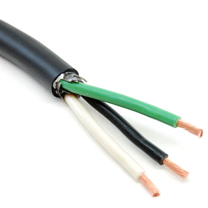 Premium SJEOOW 10 gauge 3-conductor wire, oil/water resistant, rubber coating, rated for outdoor use (Sold by the foot)