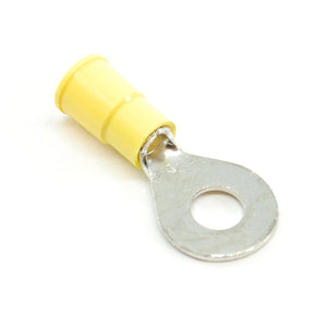 10 gauge ring terminal, 1/4" hole, yellow (10 pack)