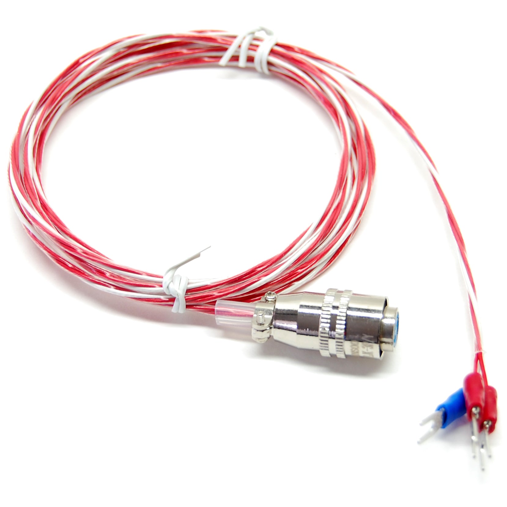 Temperature probe wire with locking connector, 3-conductor, Teflon™ co ...