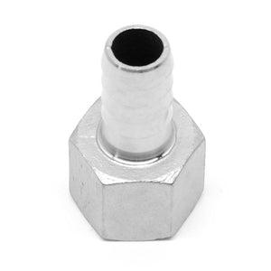 Stainless steel 1/2" NPT female x 1/2" barb fitting