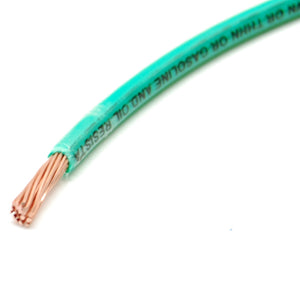 Green 10 gauge type T90/THWN/THHN wire, stranded (Sold by the foot)