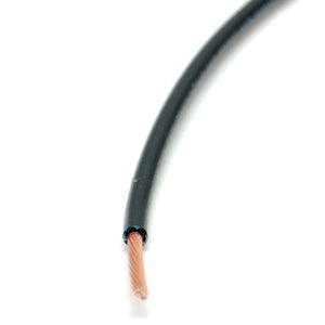 Black 14 gauge type T90/THWN/THHN wire, stranded (Sold by the foot)