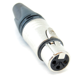 XLR cable female connector, 3 pin